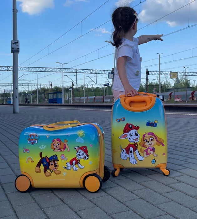 Gelber großer Koffer Paw Patrol mit 360°-Rollen